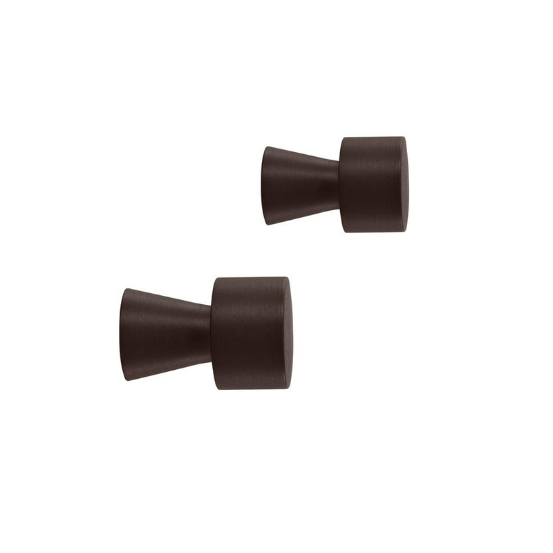 media image for pin hook knob 2 pcs pack brown by oyoy 1 25