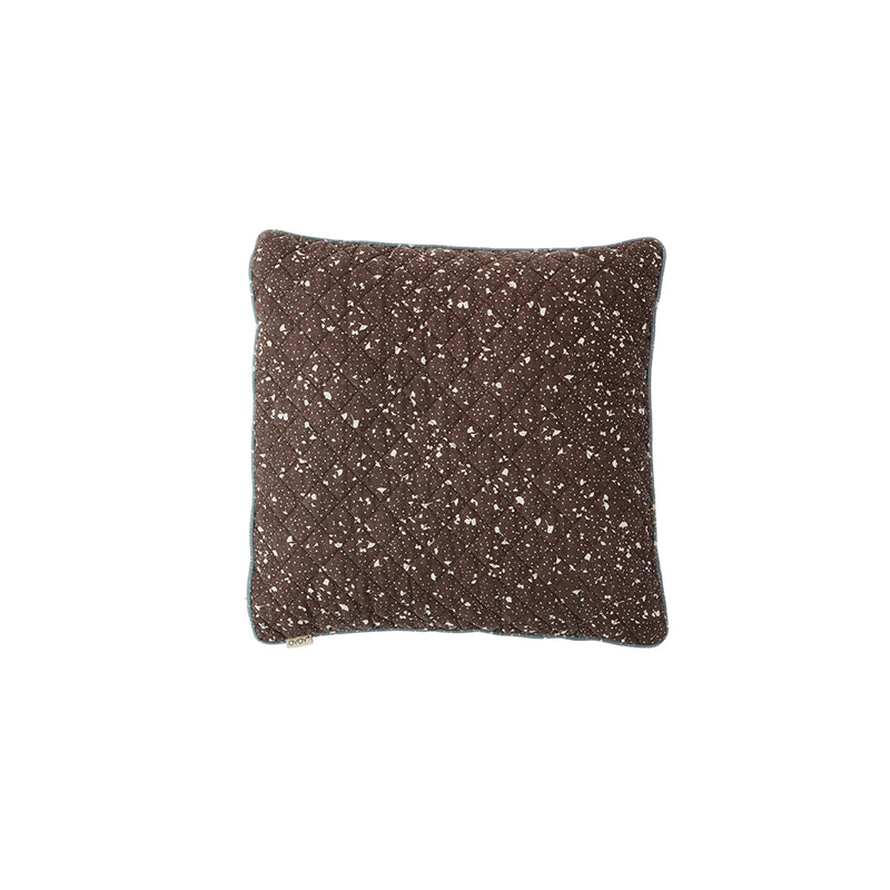 media image for quilted aya cushion brown offwhite by oyoy 1 24