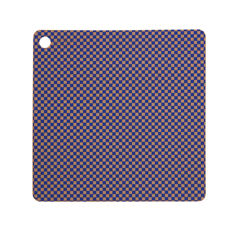 media image for placemat checker pack of 2 optic blue 1 211