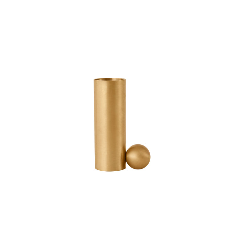 media image for palloa solid brass candleholder high brushed brass by oyoy l300232 1 235