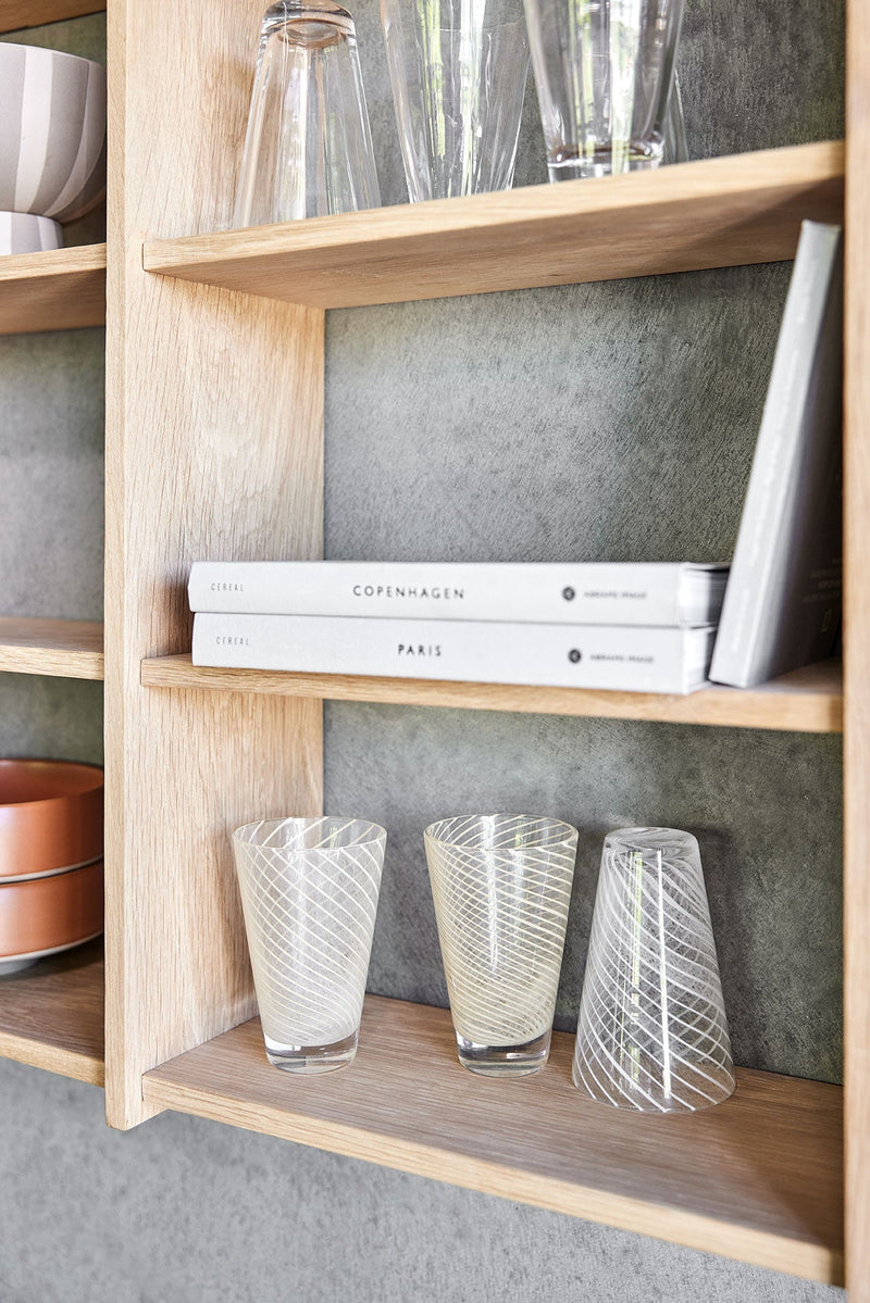 media image for Yuka Groove Glass Set in Clear 3 294