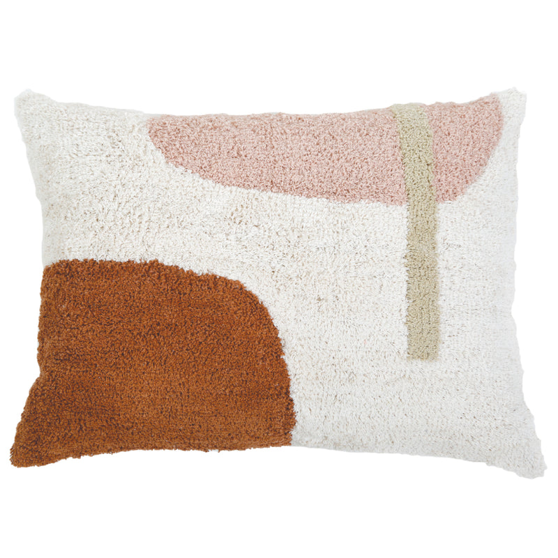 media image for ariel blush terra cotta handwoven pillow pom pom at home la 7800 btc 20 1 283