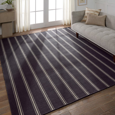 product image for Laguna Memento Outdoor Handwoven Striped Navy Ivory Rug By Jaipur Living Rug157511 6 86
