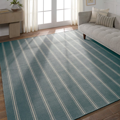 product image for Laguna Memento Outdoor Handwoven Striped Slate Ivory Rug By Jaipur Living Rug157517 6 91