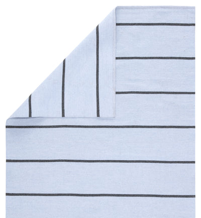 product image for Corbina Indoor/ Outdoor Stripe Light Blue & Gray Area Rug 75