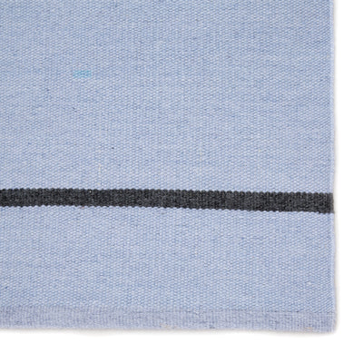 product image for Corbina Indoor/ Outdoor Stripe Light Blue & Gray Area Rug 30