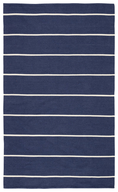 product image for corbina indoor outdoor stripes dark blue ivory design by jaipur 1 85
