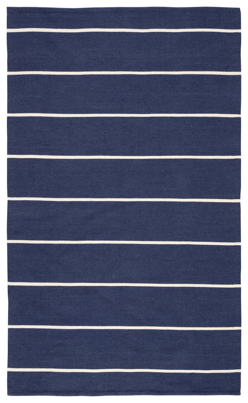 media image for corbina indoor outdoor stripes dark blue ivory design by jaipur 1 221