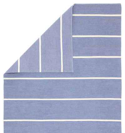 product image for Corbina Indoor/ Outdoor Stripe Blue & Ivory Area Rug 11