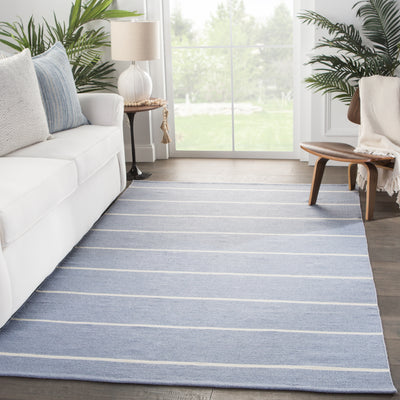 product image for Corbina Indoor/ Outdoor Stripe Blue & Ivory Area Rug 20