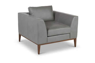 product image of Largo Leather Chair in Silver 580