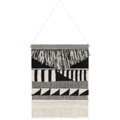 product image of Latham LAT-1000 Hand Woven Wall Hanging in Black & Cream by Surya 584