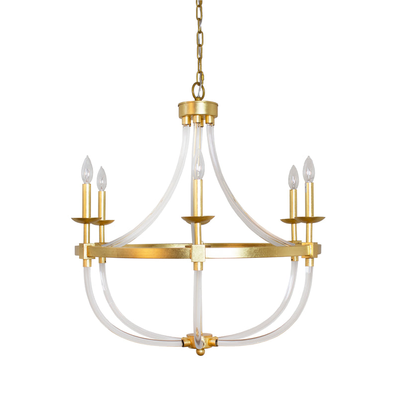 media image for layla six light chandelier by bd studio ii 1 225