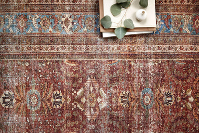 product image for Layla Rug in Brick & Blue by Loloi II 9