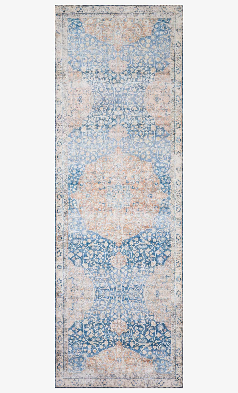 media image for Layla Rug in Blue & Tangerine by Loloi II 215