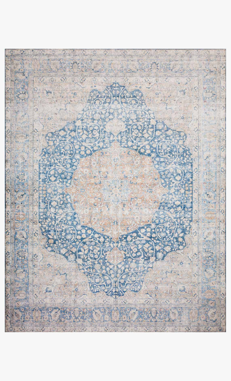 media image for Layla Rug in Blue & Tangerine by Loloi II 218