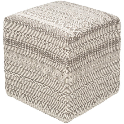 product image of Leif LFPF-001 Woven Pouf in Taupe & Ivory by Surya 533