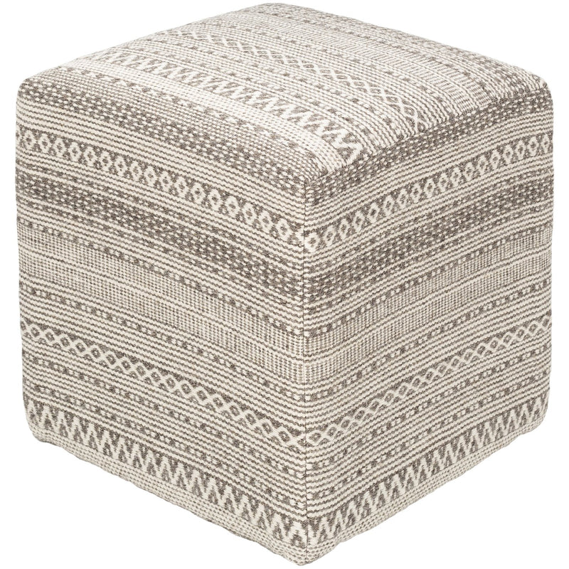 media image for Leif LFPF-001 Woven Pouf in Taupe & Ivory by Surya 219