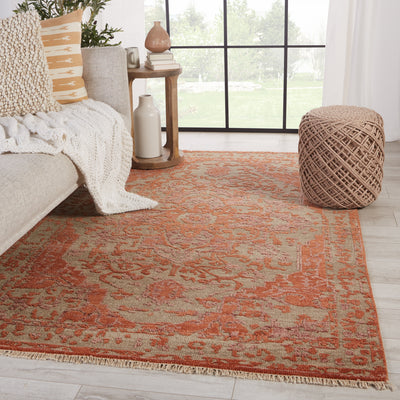 product image for Azar Hand-Knotted Medallion Rust & Taupe Rug by Jaipur Living 94