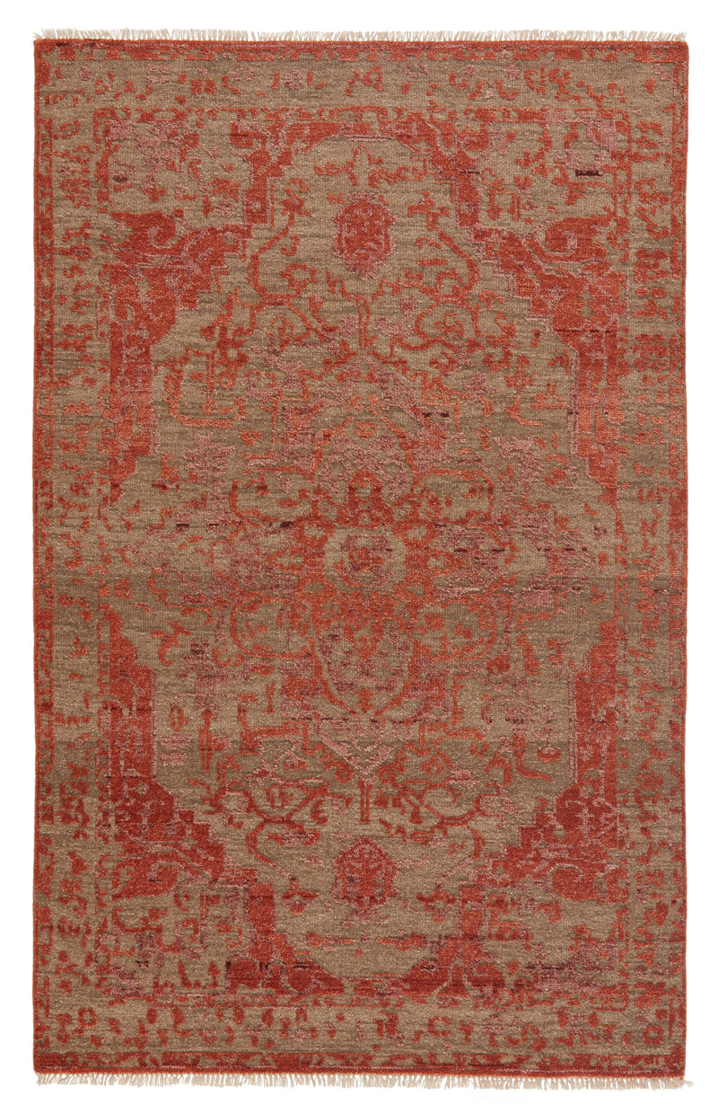 media image for Azar Hand-Knotted Medallion Rust & Taupe Rug by Jaipur Living 241