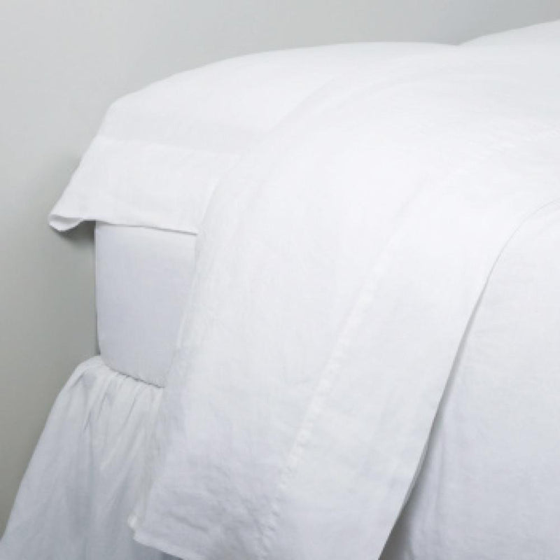 media image for Linen Sheet Set in White design by Pom Pom at Home 240
