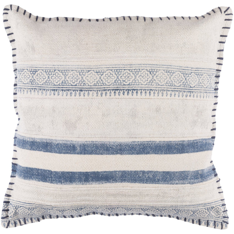 media image for Lola LL-006 Woven Pillow in Navy & Cream by Surya 243