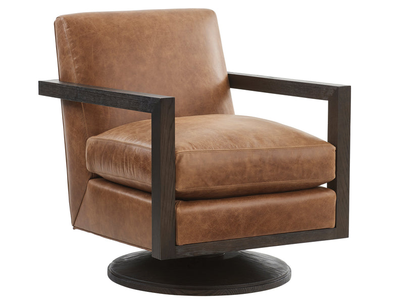 media image for willa leather swivel chair by barclay butera 01 5331 11sw ll 41 1 229