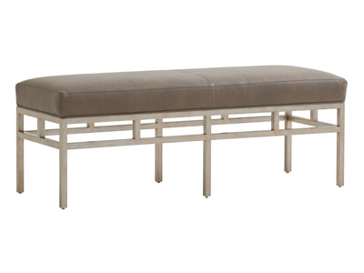 product image for lucca leather metal bench by barclay butera 01 5460 25 ll 40 1 85