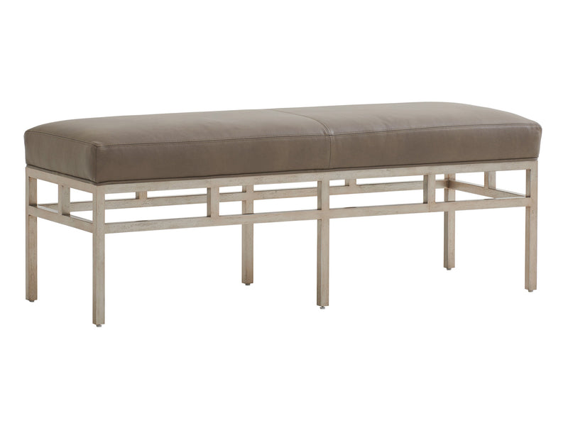 media image for lucca leather metal bench by barclay butera 01 5460 25 ll 40 1 215
