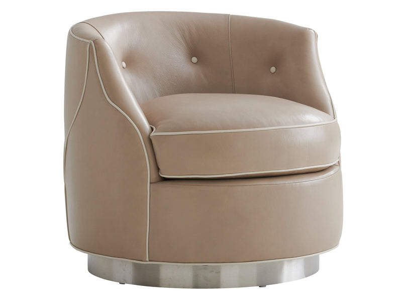 media image for roberston leather swivel chair by lexington 01 7239 11sw ll 40 1 27