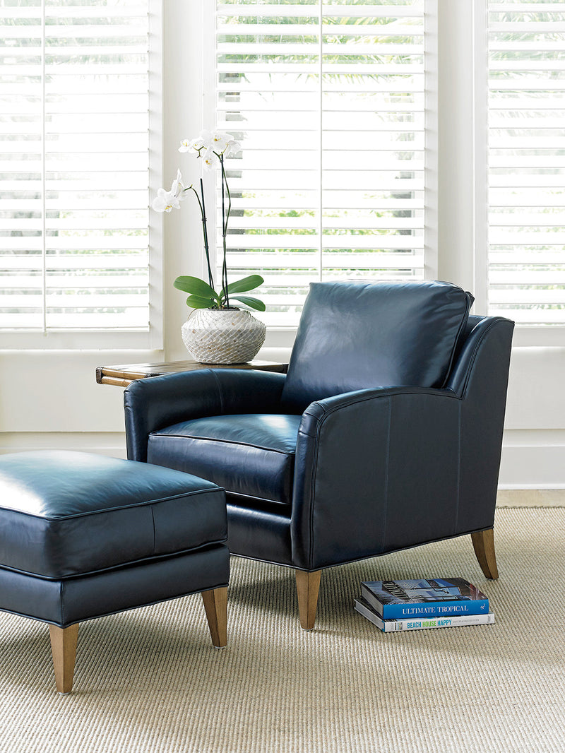 media image for coconut grove leather chair by tommy bahama home 01 7287 11 ll 40 3 241