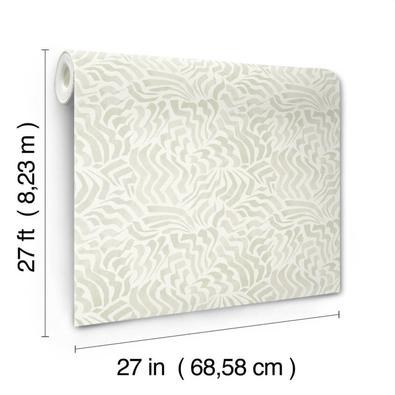 media image for Zora Wave Wallpaper in Light Grey 216