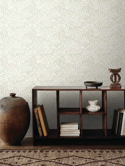 product image for Zora Wave Wallpaper in Light Grey 45