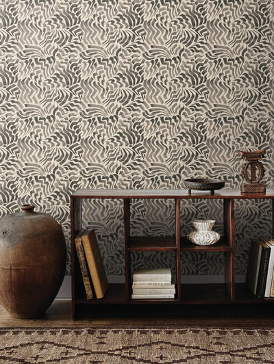 product image for Zora Wave Wallpaper in Charcoal 72