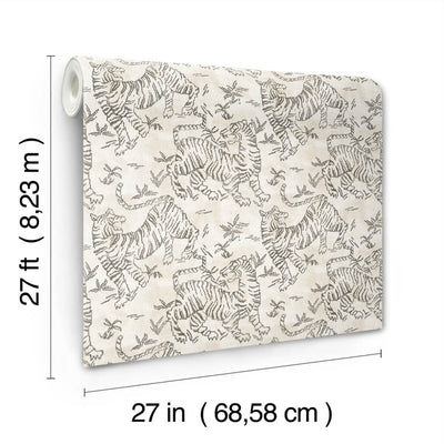 product image for Orly Tigers Wallpaper in White 15