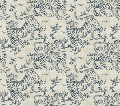 product image for Orly Tigers Wallpaper in Indigo 48