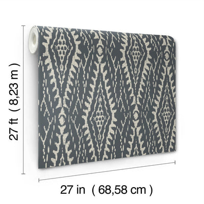product image for Rousseau Paperweave Wallpaper in Charcoal 34