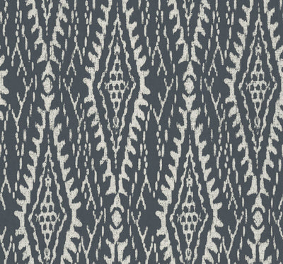 product image for Rousseau Paperweave Wallpaper in Charcoal 42