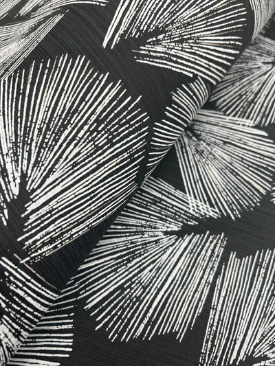 product image for Elora Leaf Wallpaper in Black 0