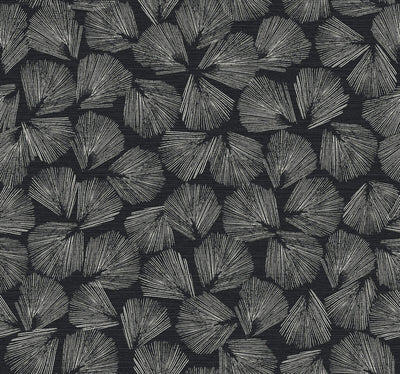 product image of Elora Leaf Wallpaper in Black 53