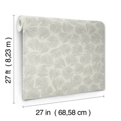 product image for Elora Leaf Wallpaper in Grey 24