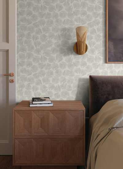 product image for Elora Leaf Wallpaper in Grey 6