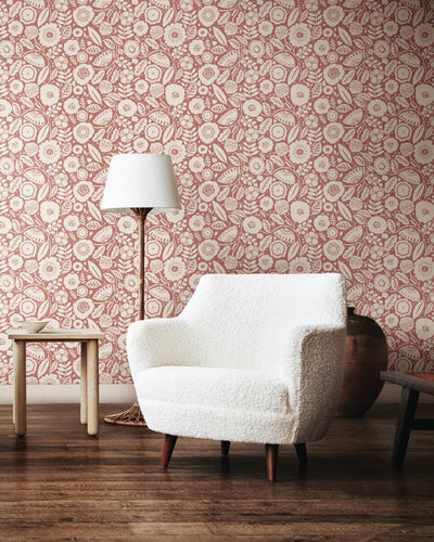 product image for Camille Blossom Wallpaper in Vintage Rose 99
