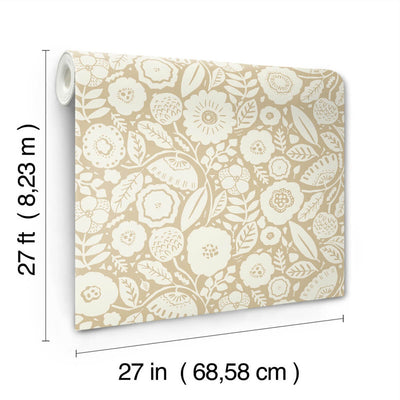 product image for Camille Blossom Wallpaper in Ochre 22