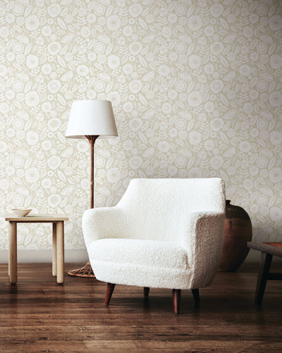 product image for Camille Blossom Wallpaper in Linen 98