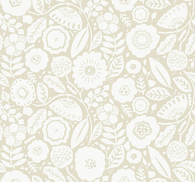 product image for Camille Blossom Wallpaper in Linen 73