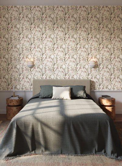product image for Avril Chinoiserie Wallpaper in Rose 53