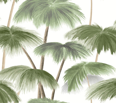 product image of Plein Air Palms Wallpaper in Green 594