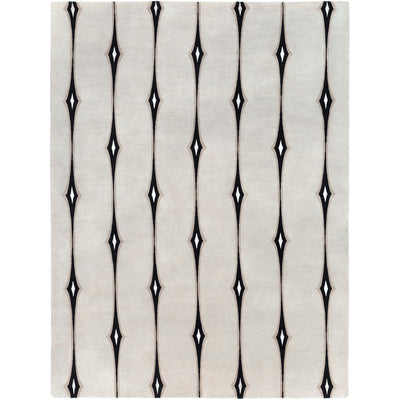 product image for Luminous Collection Wool Area Rug in Jet Black and Khaki design by Candice Olson 43