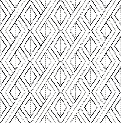product image for Boho Grid Peel & Stick Wallpaper in Alloy by Lillian August for NextWall 91